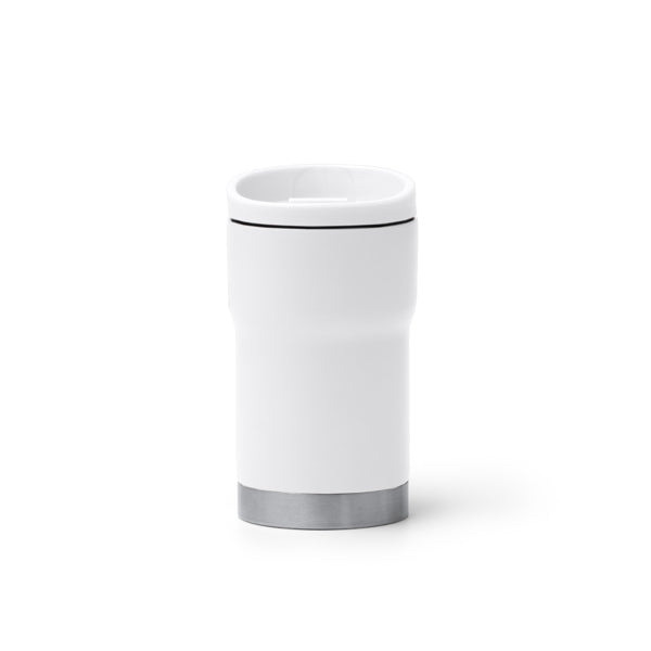Stamina Kopik double-walled stainless steel thermal cup in white, ready for laser engraving