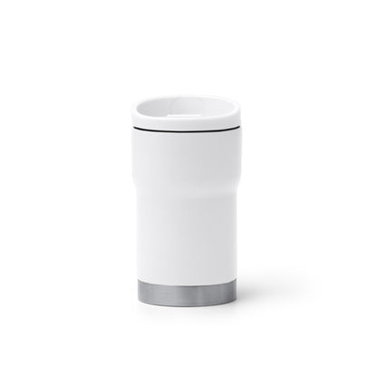 Stamina Kopik double-walled stainless steel thermal cup in white, ready for laser engraving