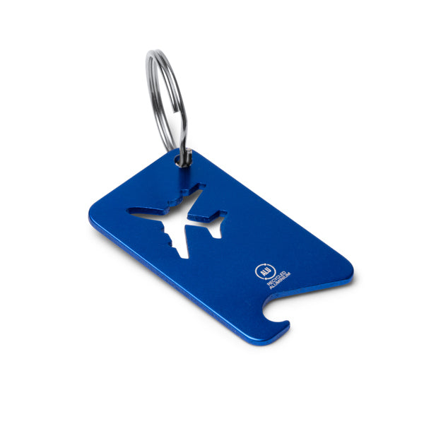Stamina Flapik recycled aluminium keyring, ready for laser engraving