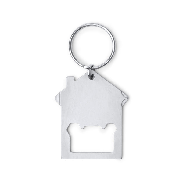 Stamina Manex stainless steel keyring in silver, ready for laser engraving