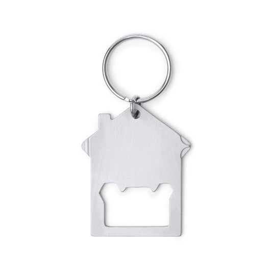 Stamina Manex stainless steel keyring in silver, ready for laser engraving