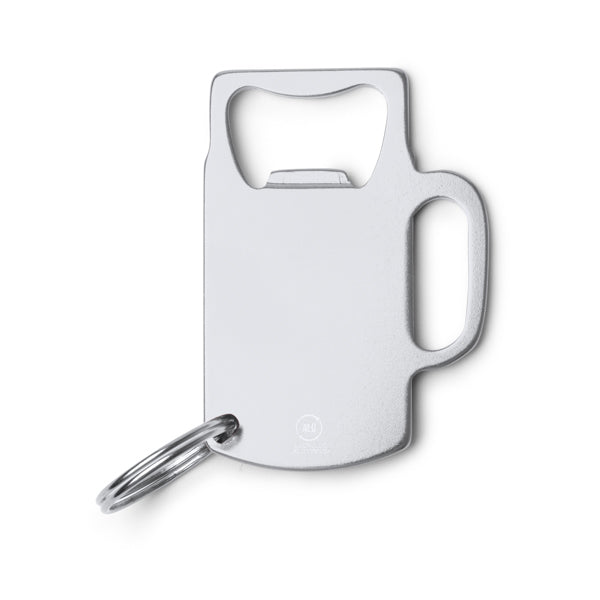 Stamina Artois recycled aluminium keyring in silver, ready for laser engraving
