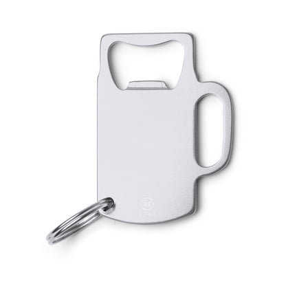 Stamina Artois recycled aluminium keyring in silver, ready for laser engraving