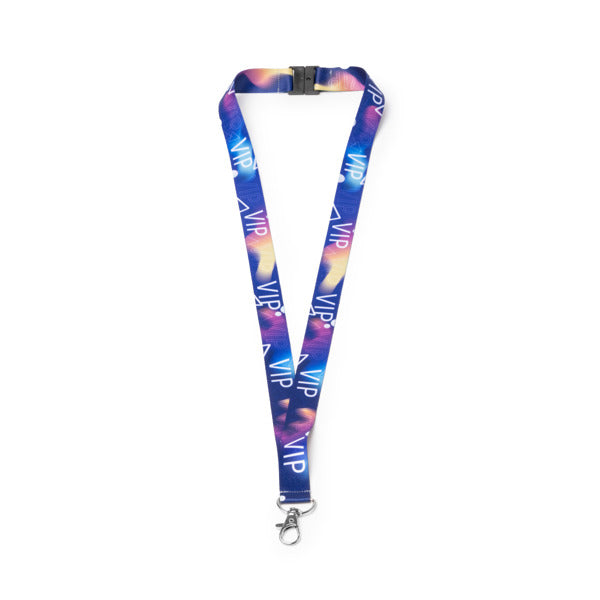 Stamina Trenet polyester lanyard in white, ready for logo printing