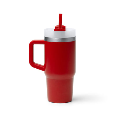 Stamina Gotex recycled stainless steel mug 400 ml in red, ready for laser engraving