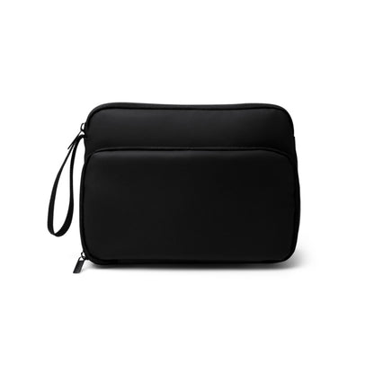 Stamina Ronda PU leather toiletry bag in black, ready for logo printing
