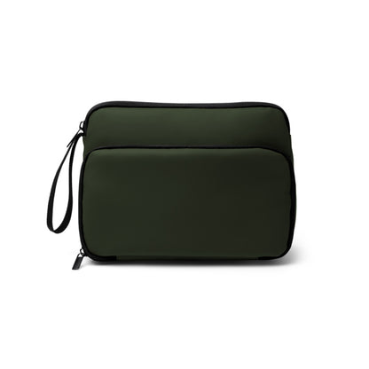 Stamina Ronda PU leather toiletry bag in dark green, ready for logo printing