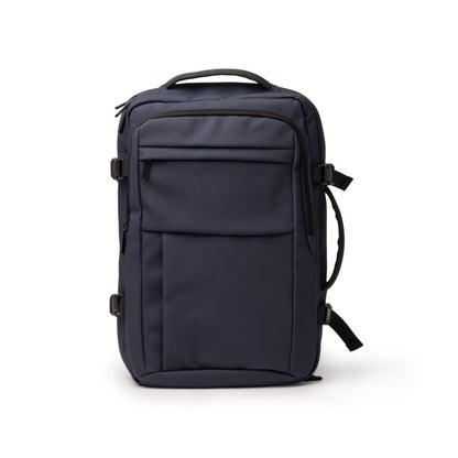 Stamina Oregon soft PU backpack in navy blue, ready for logo printing