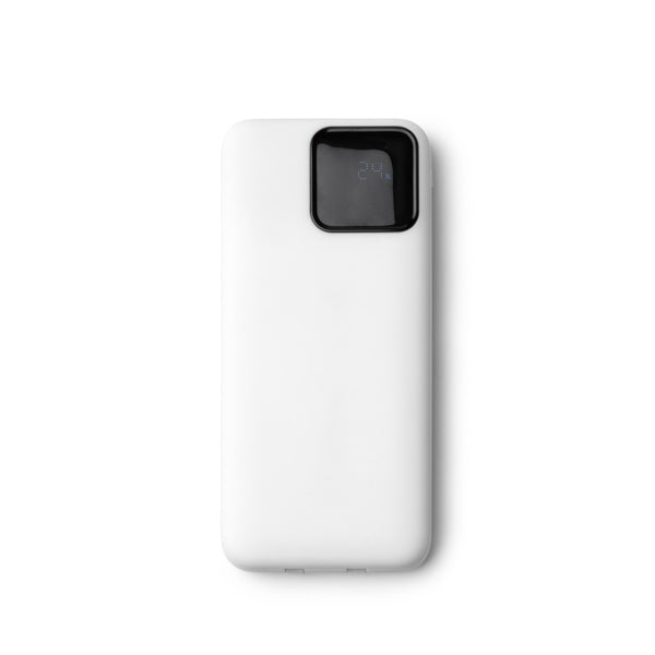 Stamina Conway recycled ABS power bank 10000 mAh in white, ready for logo printing