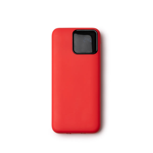 Stamina Conway recycled ABS power bank 10000 mAh in red, ready for logo printing