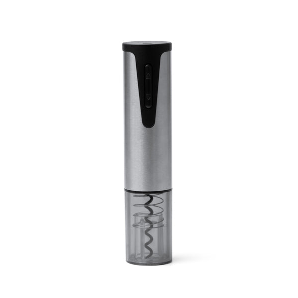 Stamina Pingux stainless steel and ABS corkscrew in black, ready for laser engraving