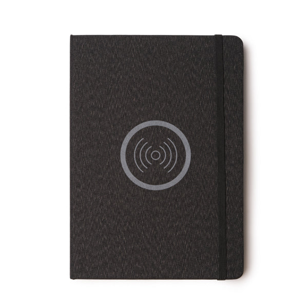 Stamina Garlan RPET notebook A5 in black, ready for logo printing