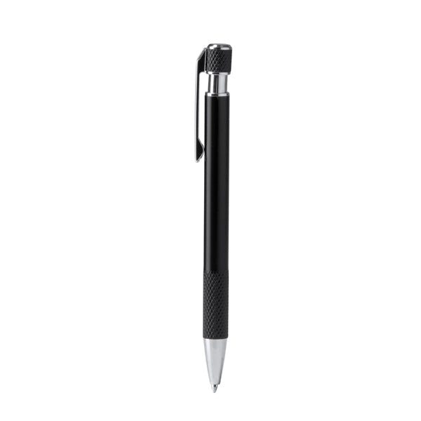 Stamina Blomy recycled aluminium ball pen in black, ready for laser engraving