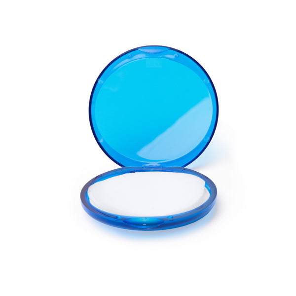 Stamina Limpi plastic soap sheets in royal blue, ready for logo printing