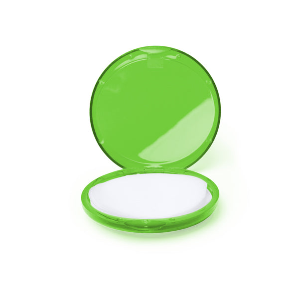 Stamina Limpi plastic soap sheets in fern green, ready for logo printing