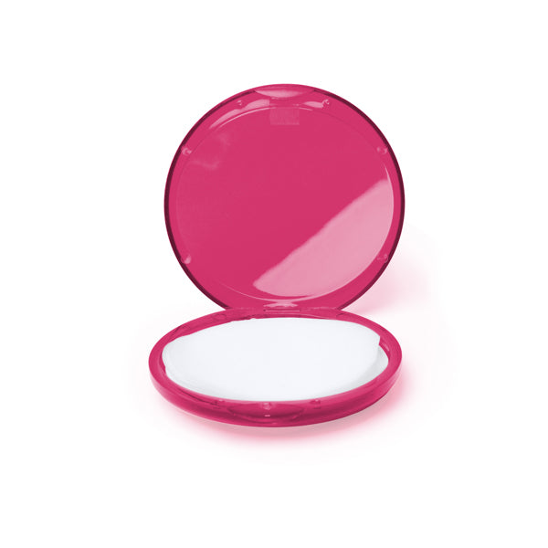 Stamina Limpi plastic soap sheets in fuchsia, ready for logo printing