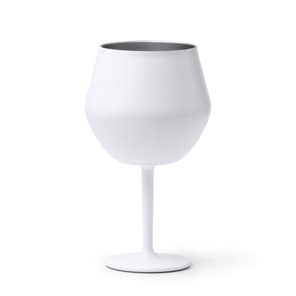 Stamina Frades stainless steel stemmed cup 380 ml in white, ready for laser engraving