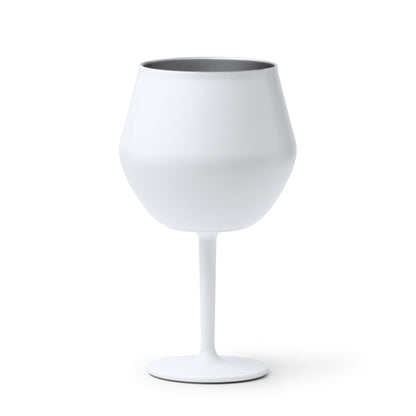 Stamina Frades stainless steel stemmed cup 380 ml in white, ready for laser engraving