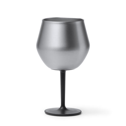 Stamina Frades stainless steel stemmed cup 380 ml in silver, ready for laser engraving