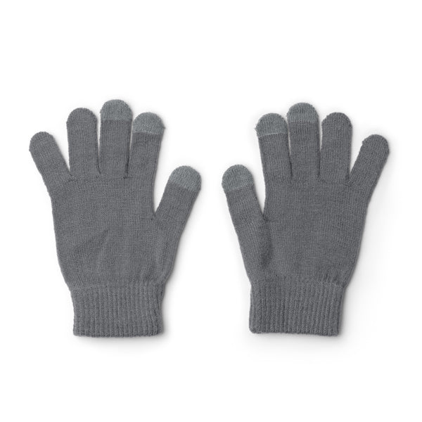 Stamina Windsor RPET touchscreen gloves in grey, ready for logo printing