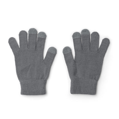 Stamina Windsor RPET touchscreen gloves in grey, ready for logo printing