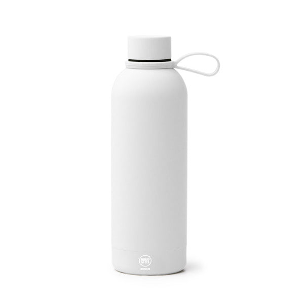 Stamina Sivas recycled stainless steel vacuum flask in white, ready for laser engraving