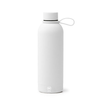Stamina Sivas recycled stainless steel vacuum flask in white, ready for laser engraving