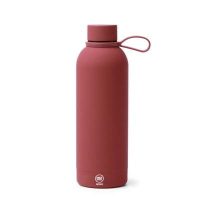 Stamina Sivas recycled stainless steel vacuum flask in dark red, ready for laser engraving