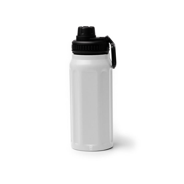 Stamina Noblek recycled stainless steel vacuum flask in white, ready for laser engraving