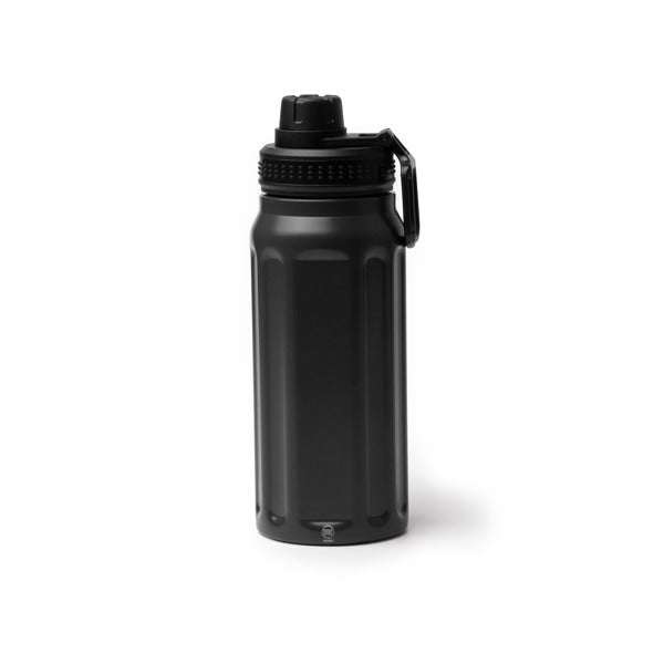 Stamina Noblek recycled stainless steel vacuum flask in black, ready for laser engraving