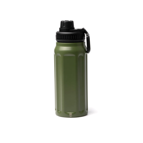 Stamina Noblek recycled stainless steel vacuum flask in dark green, ready for laser engraving