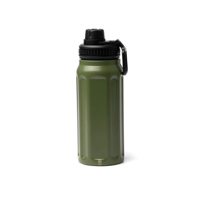 Stamina Noblek recycled stainless steel vacuum flask in dark green, ready for laser engraving