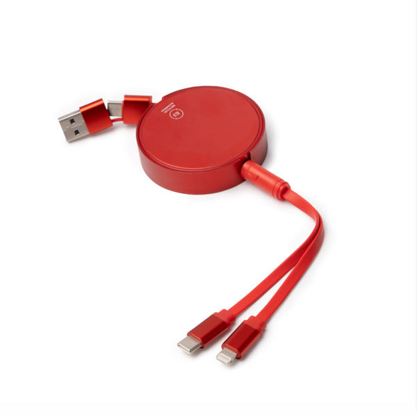 Stamina Dawson recycled aluminium charging cable, ready for laser engraving
