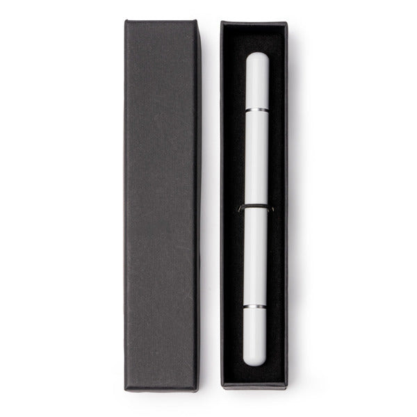 Stamina Talbot metal ball pen in white, ready for laser engraving