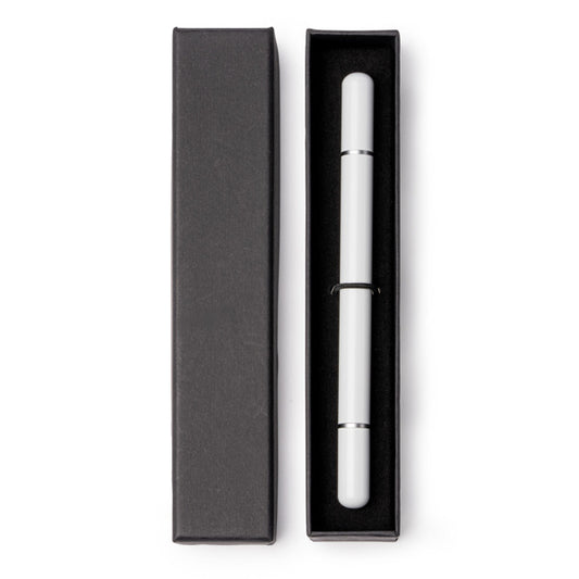 Stamina Talbot metal ball pen in white, ready for laser engraving