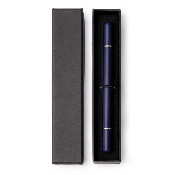 Stamina Talbot metal ball pen in navy blue, ready for laser engraving
