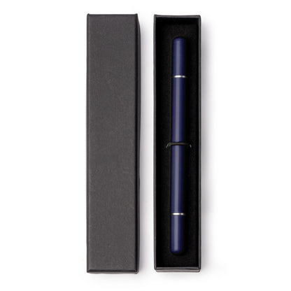 Stamina Talbot metal ball pen in navy blue, ready for laser engraving