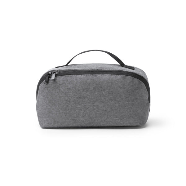 Stamina Naomi 600D RPET toiletry bag in heather grey, ready for logo printing