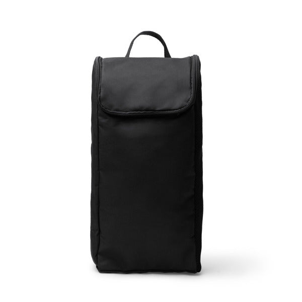 Stamina Diegox 600D RPET shoe bag in black, ready for logo printing