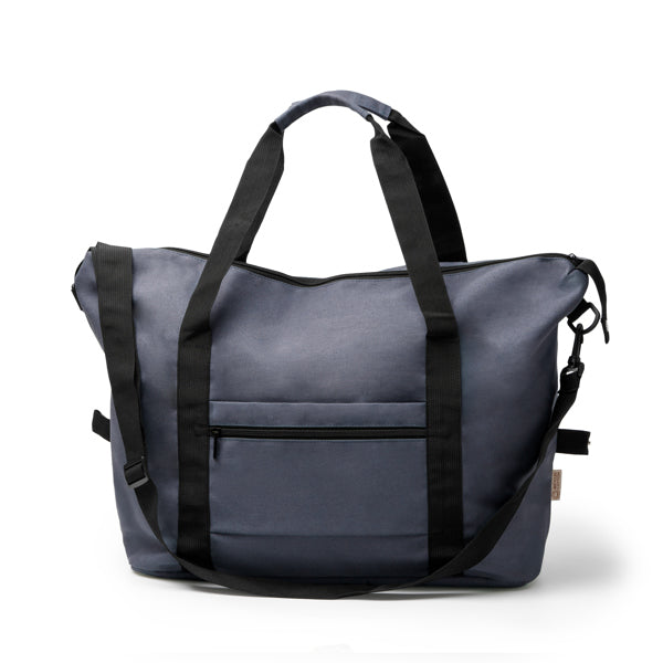 Stamina Pamuk recycled cotton tote bag in navy blue, ready for logo printing