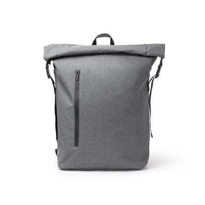 Stamina Sulivan 300D RPET and PVC backpack in grey, ready for logo printing