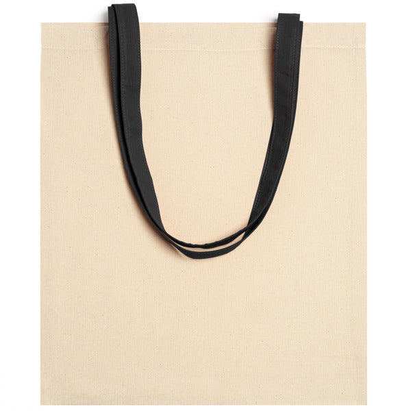 Stamina Veneto cotton tote bag in black, ready for logo printing