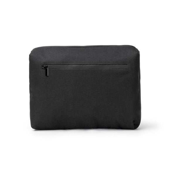 Stamina Ritmon 300D RPET and PVC laptop sleeve in black, ready for logo printing
