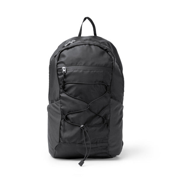 Stamina Capitan 420D RPET backpack in black, ready for logo printing