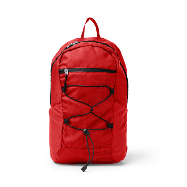 Stamina Capitan 420D RPET backpack in red, ready for logo printing