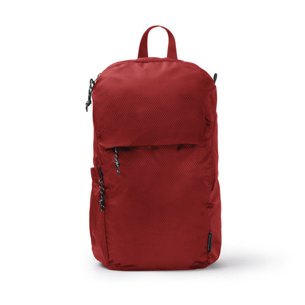 Stamina Traxler RPET backpack in dark red, ready for logo printing