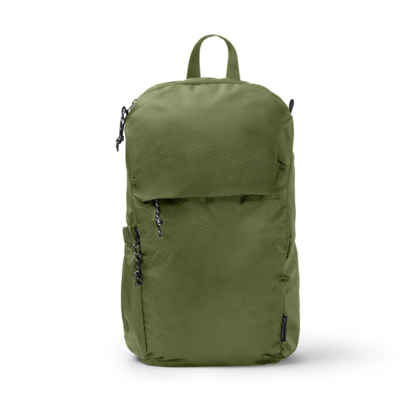 Stamina Traxler RPET backpack in dark green, ready for logo printing