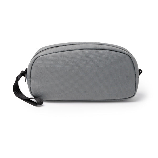 Stamina Volox PU leather toiletry bag in grey, ready for logo printing