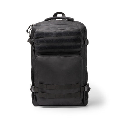 Stamina Francis 600D RPET backpack in black, ready for logo printing