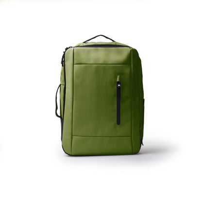 Stamina Beria PU leather and 210D backpack in dark green, ready for logo printing
